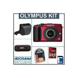 Red with 14 42mm II Lens Bundle   with 8GB SD Memory Card, Spare BLS 