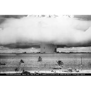  Bikini Atoll Atomic Explosion Black & White Photography 