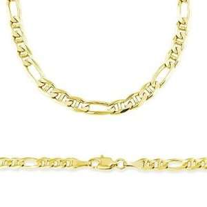  Solid 14k Gold Figaro Gucci Figarucci Chain Necklace 4.7mm 