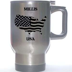  US Flag   Millis, Massachusetts (MA) Stainless Steel Mug 