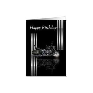 Motorbike Birthday Card Metallic Card Health & Personal 