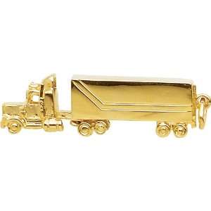  Rembrandt Charms 18 Wheeler Transport Charm, Gold Plated 