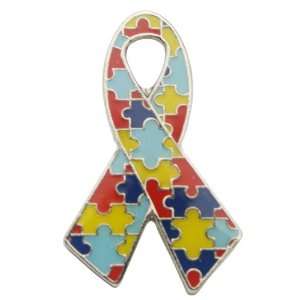    Autism Awareness Ribbon Pin Fundraiser 10 Pack 
