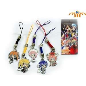  Nanoha Cellstrap Set of 5 Assorted 