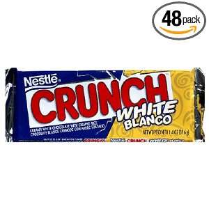 Nestle Crunch White Chocolate Single, Candy Bars (Pack of 48)