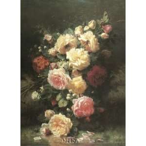   Bouquet de Roses by Jean Baptiste Robie 8x11
