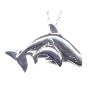  16 Whales Chain Necklace Sterling Silver Jewelry Gift 