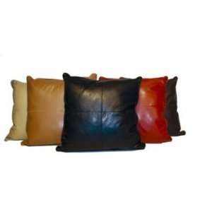    Kennedy Home Collections Leather Like Pillow in Tan