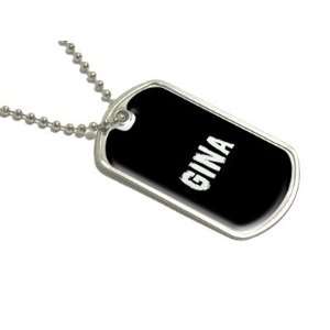  Gina   Name Military Dog Tag Luggage Keychain Automotive