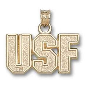  San Francisco Dons Solid 10K Gold USF 1/4 Pendant 