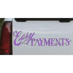 Purple 40in X 10.4in    Easy Payments Decal Business Car Window Wall 