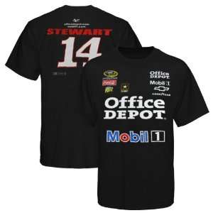 NASCAR Chase Authentics Tony Stewart Womens Sponsors T Shirt   Black
