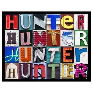  HUNTER Personalized Name Poster Using Sign Letters (Large 