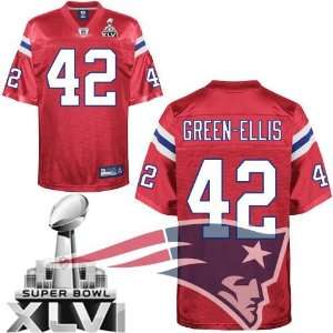  England Patriots #42 BenJarvus Green Ellis Red Jersey 