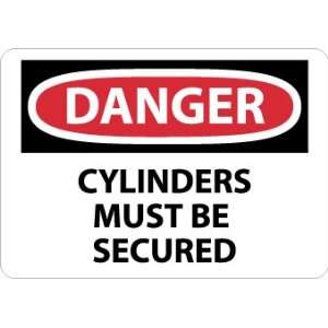  SIGNS CYLINDERS MUST BE SECURED