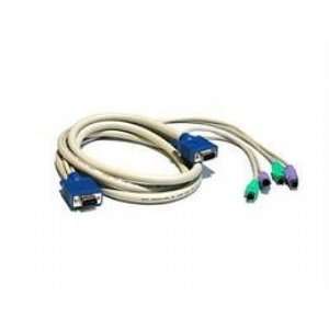  10ft 3 in 1 VGA M/M PS/2 KVM Cable Beige Electronics