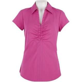  Misses Fred David Shirred Side Zip Sateen Top Clothing