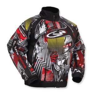  COLDWAVE SX RACING YOUTH SNOWMOBILE JACKET RED/YELLOW 16 
