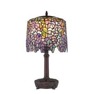    One Light Table Lamp   Purple Wisteria Tiffany