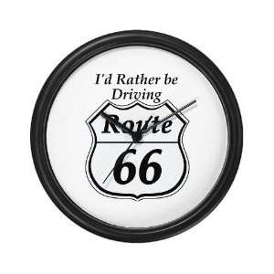  Driving rt 66 Vintage Wall Clock by 