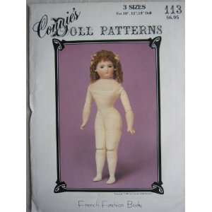   Doll Pattern 113   French Fashion Body for 10, 12 or 14 Doll