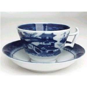 Blue Canton Tea Cup & Saucer 