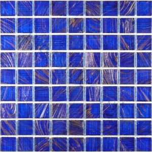   Blue Gem Solid Glossy Glass Tile   13911
