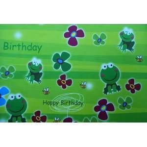  Gift Wrapping Paper   Happy Birthday Frogs Everything 