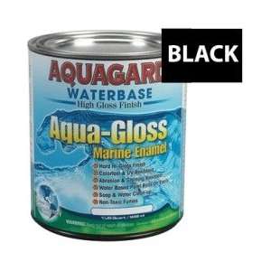  Aquagard Aqua Gloss Waterbased Enamel   Quart   Black 