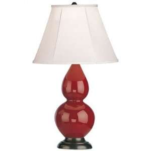 Robert Abbey 1657 Double Gourd   Accent Lamp, Oxblood Glazed Ceramic 