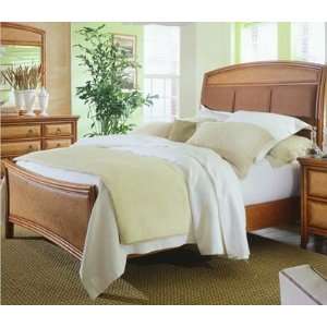   American Drew Antigua Upholstered Panel Bed in Toasted Almond Finish