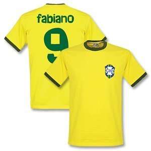 1970 Brazil Home Retro Shirt + Fabiano 9 (Samba Style)  