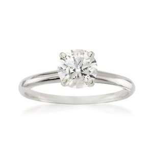  1.00 Carat Diamond Solitaire RSVP Engagement Ring In 14kt 