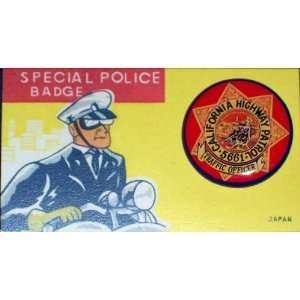  California Highway Patrol Tin Litho Badge, 1960s 