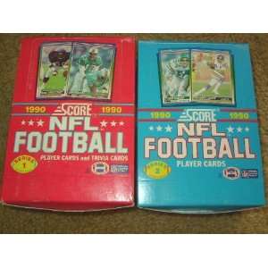   1990 Score Football Series 1 and 2 Boxes (1 of each) 