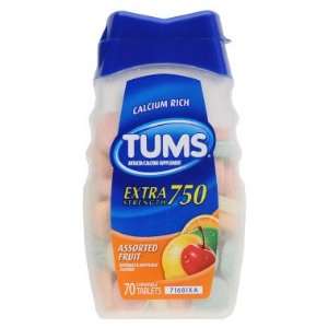  Tums Extra Strength Chewables   Assorted Fruit, 70 ct 