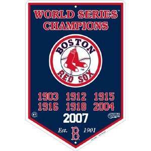  Boston Red Sox 7 TIME WORLD SERIES Champs Metal Sign 