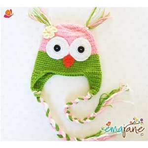  Ema Jane (Small (0   12m), Owl (Pink and Green)) Super 