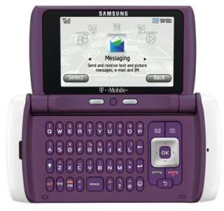  Samsung Comeback t559 Phone, Pearl White/Plum (T Mobile 
