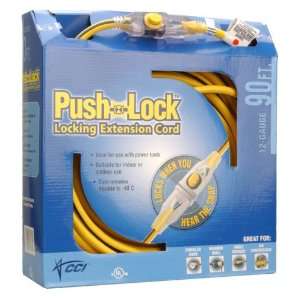  Coleman Cable 02519 90 Foot 12/3 SJTW Push Lock Locking 