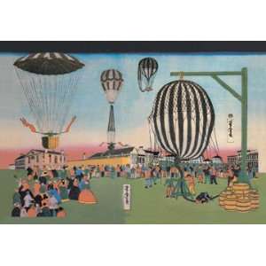  Launching of Hot Air Balloons 24X36 Giclee Paper