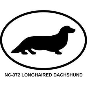  LONGHAIRED DACHSHUND Personalized Sticker Automotive