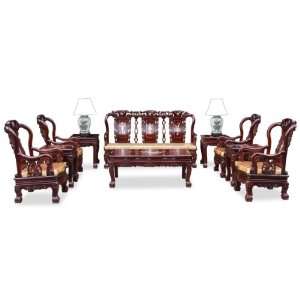   Rosewood Imperial Court Design Living Room Set (10pcs)