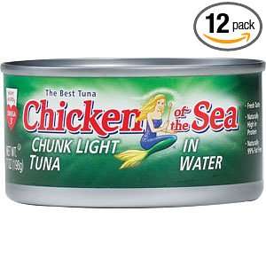 Chicken of the Sea Chunk Light Tuna 12/7 oz Cans  Grocery 