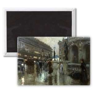  Paris at Night by Georges Stein   3x2 inch Fridge Magnet 