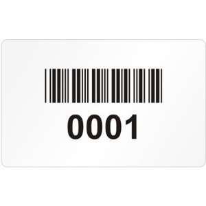   Label With Barcode, 1.25 x 2 Reflective Labels