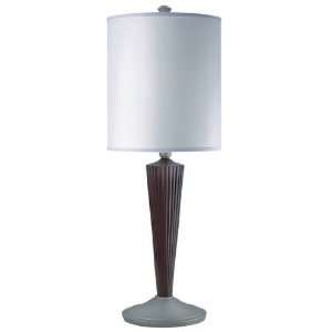  Provence Table Lamp   Dark Walnut   White