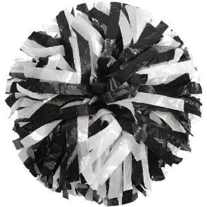  Getz Youth Cheerleaders 2 Color Mix Poms BLACK/WHITE 1/2 W 