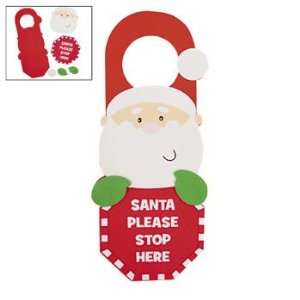  Santa Stop Here Door Hanger Craft Kit   Craft Kits 