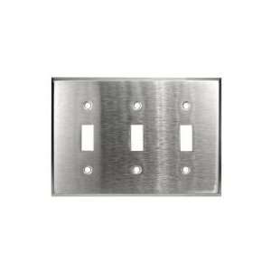  Stainless Steel Metal Wall Plates 3 Gang Toggle Switch 